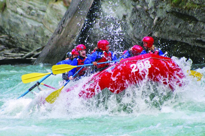 a raft on the water